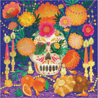 GALISON Metalické čtvercové puzzle Oltář ke Dni mrtvých 500 dílků