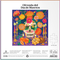 GALISON Metalické čtvercové puzzle Oltář ke Dni mrtvých 500 dílků