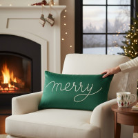 Povlak na polštář VERY MERRY - 30x50 cm - zelený