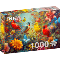 ENJOY Puzzle Cvrlikání a Třepotání 1000 dílků