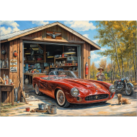 DINO Puzzle Jaguár v garáži 300 XL dílků