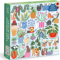 GALISON Čtvercové puzzle Kočky v květináčích 500 dílků