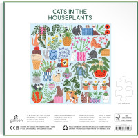 GALISON Čtvercové puzzle Kočky v květináčích 500 dílků