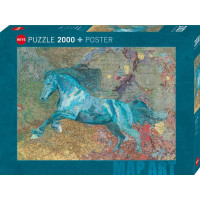 HEYE Puzzle Map Art: Kůň 2000 dílků