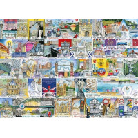 GIBSONS Puzzle Města Velké Británie XL 500 dílků