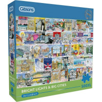 GIBSONS Puzzle Města Velké Británie XL 500 dílků