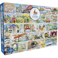 GIBSONS Puzzle Britské a brilantní 1000 dílků
