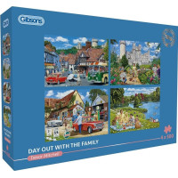 GIBSONS Puzzle Výlet s rodinou 4x500 dílků