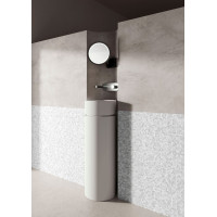 Kerasan OKE keramické umyvadlo na desku, Ø 30cm, černá mat 554031