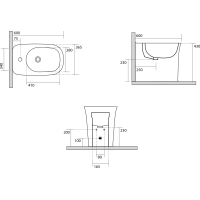 Kerasan THE NEW YORKER bidet stojící 36, 5x60cm, bílá 562001