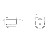 Kerasan OKE keramické umyvadlo na desku, Ø 30cm, verde mat 554011