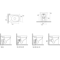 Kerasan THE NEW YORKER WC mísa stojící, 36, 5x60cm, spodní/zadní odpad, bílá 561801