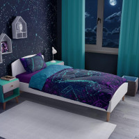 Bavlněné svítící povlečení YOUNG Music - 140x200 cm + 70x80 cm