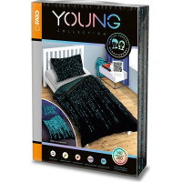 Bavlněné svítící povlečení YOUNG Matrix - 140x200 cm + 70x80 cm