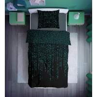 Bavlněné svítící povlečení YOUNG Matrix - 140x200 cm + 70x80 cm