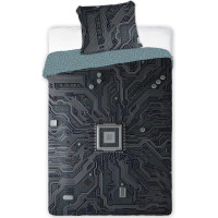 Bavlněné svítící povlečení YOUNG AI - 140x200 cm + 70x80 cm