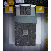 Bavlněné svítící povlečení YOUNG AI - 160x200 cm + 70x80 cm