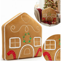 Tvarovaný polštář PERNÍKOVÝ DOMEČEK - 35x25 cm