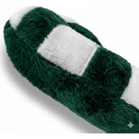 Tvarovaný polštář LÍZÁTKO - 42x20 cm - zelený/bílý