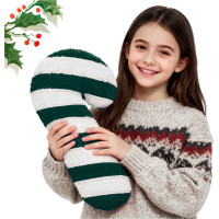 Tvarovaný polštář LÍZÁTKO - 42x20 cm - zelený/bílý