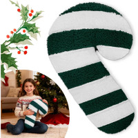 Tvarovaný polštář LÍZÁTKO - 42x20 cm - zelený/bílý