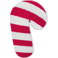 Tvarovaný polštář LÍZÁTKO - 42x20 cm - červený/bílý