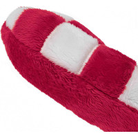 Tvarovaný polštář LÍZÁTKO - 42x20 cm - červený/bílý