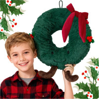 Tvarovaný polštář VÁNOČNÍ VĚNEC - 35 cm