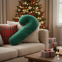 Tvarovaný polštář Velvet LÍZÁTKO- 45x20 cm - zelený