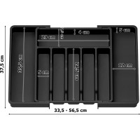 Příborník s nastavitelnou šířkou GARFO - černý