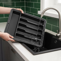 Příborník s nastavitelnou šířkou GARFO - černý