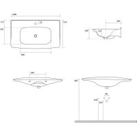 Kerasan THE NEW YORKER keramické umyvadlo 100x53cm, bílá 564201