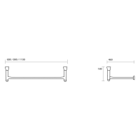 Kerasan THE NEW YORKER závěsná konstrukce pro umyvadlo 100cm, černá mat 927331