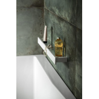 Sapho PATRON skleněná police 78cm, bílá PX785W