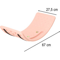 Balanční deska s reliéfem 83x28 cm - růžová