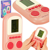 Přenosná elektronická arkádová herní konzole - růžová