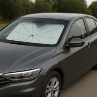 Sluneční clona na čelní sklo auta - deštník - 65x110 cm