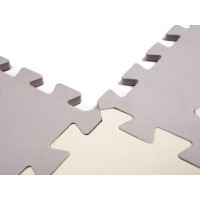 Pěnová puzzle podložka pro děti - 36 prvků - šedá/ecru