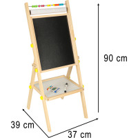 Oboustranná magnetická tabule s doplňky - 38x37x90 cm
