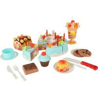 Narozeninový dort a sladkosti 75 prvků - modrá