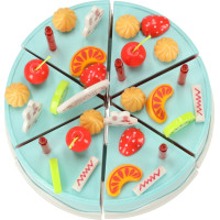 Narozeninový dort a sladkosti 75 prvků - modrá