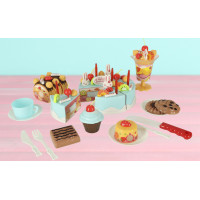 Narozeninový dort a sladkosti 75 prvků - modrá