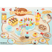 Narozeninový dort a sladkosti 75 prvků - modrá