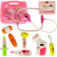 Doktorská sada v kufříku DOCTOR - světle růžová