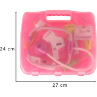 Doktorská sada v kufříku DOCTOR - světle růžová