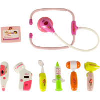 Doktorská sada v kufříku DOCTOR - světle růžová