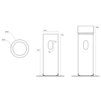 Kerasan OKE keramický podstavec ke stěně pro umyvadlo 554031, černá mat 557031