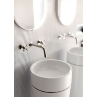 Kerasan OKE keramické umyvadlo na desku, Ø 30cm, černá mat 554031