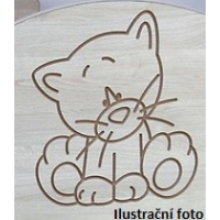 Dětská truhla na hračky s výřezem MÉĎA, norská borovice