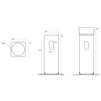 Kerasan HAKO keramický podstavec ke stěně pro umyvadlo 554331, černá mat 557131